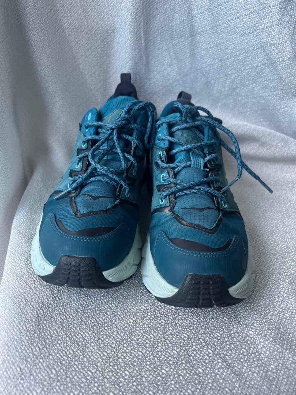 Hoka Teal and Light Aqua Trail Shoe - Picture 6 of 16